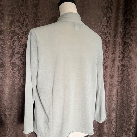 Coldwater Creek Lightweight 3/4 Sleeve Cardigan Grey Tone Size Small NWOT - Picture 7 of 8